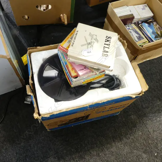 8MM PROJECTOR + ASST FILMS