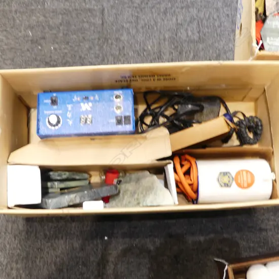 ELECTRONIC STONE WORKING DREMMEL, ASST JADE PCES + VINTAGE WATER PURIFIER 