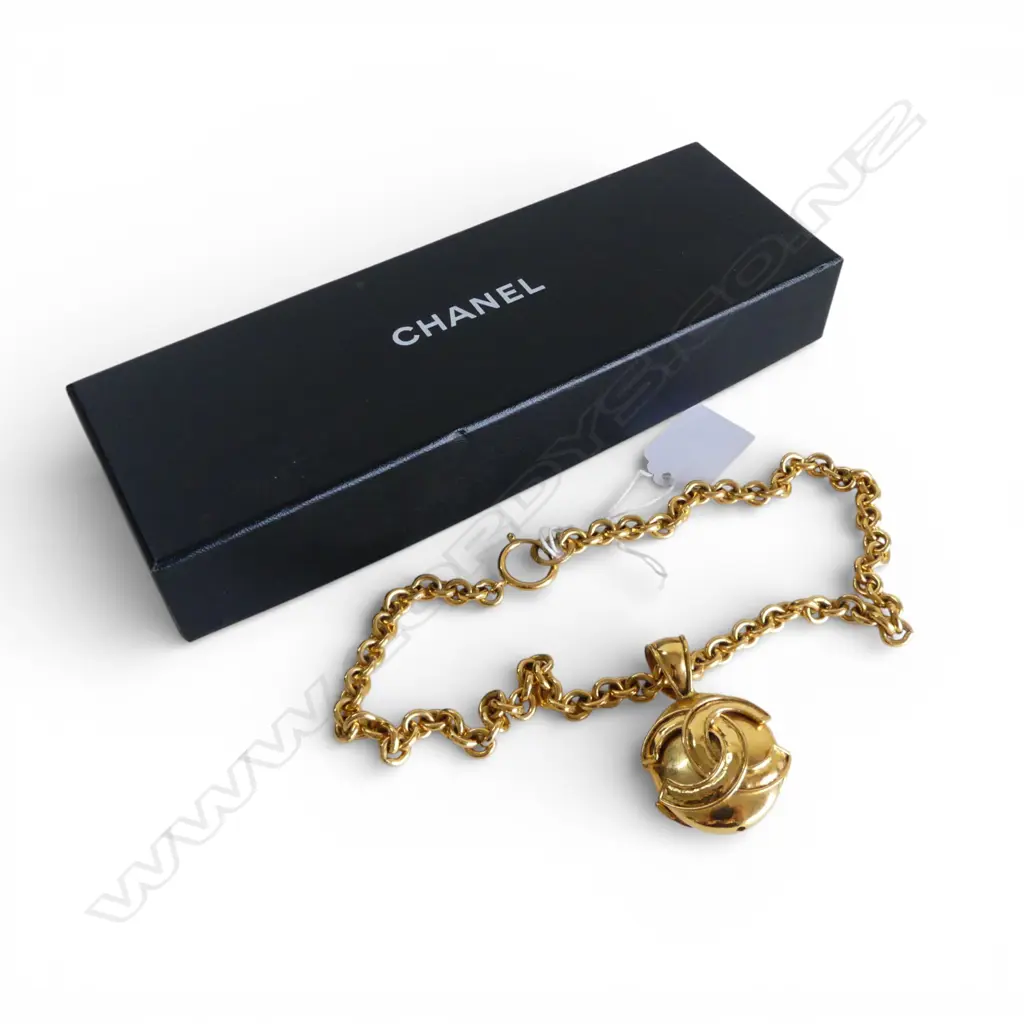CHANEL GP PENDANT NECKLACE L.500mm MADE IN FRANCE + BOX Image 1++