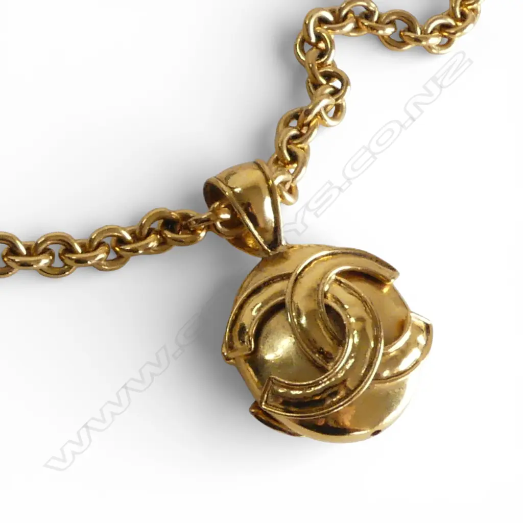 CHANEL GP PENDANT NECKLACE L.500mm MADE IN FRANCE + BOX Image 1++