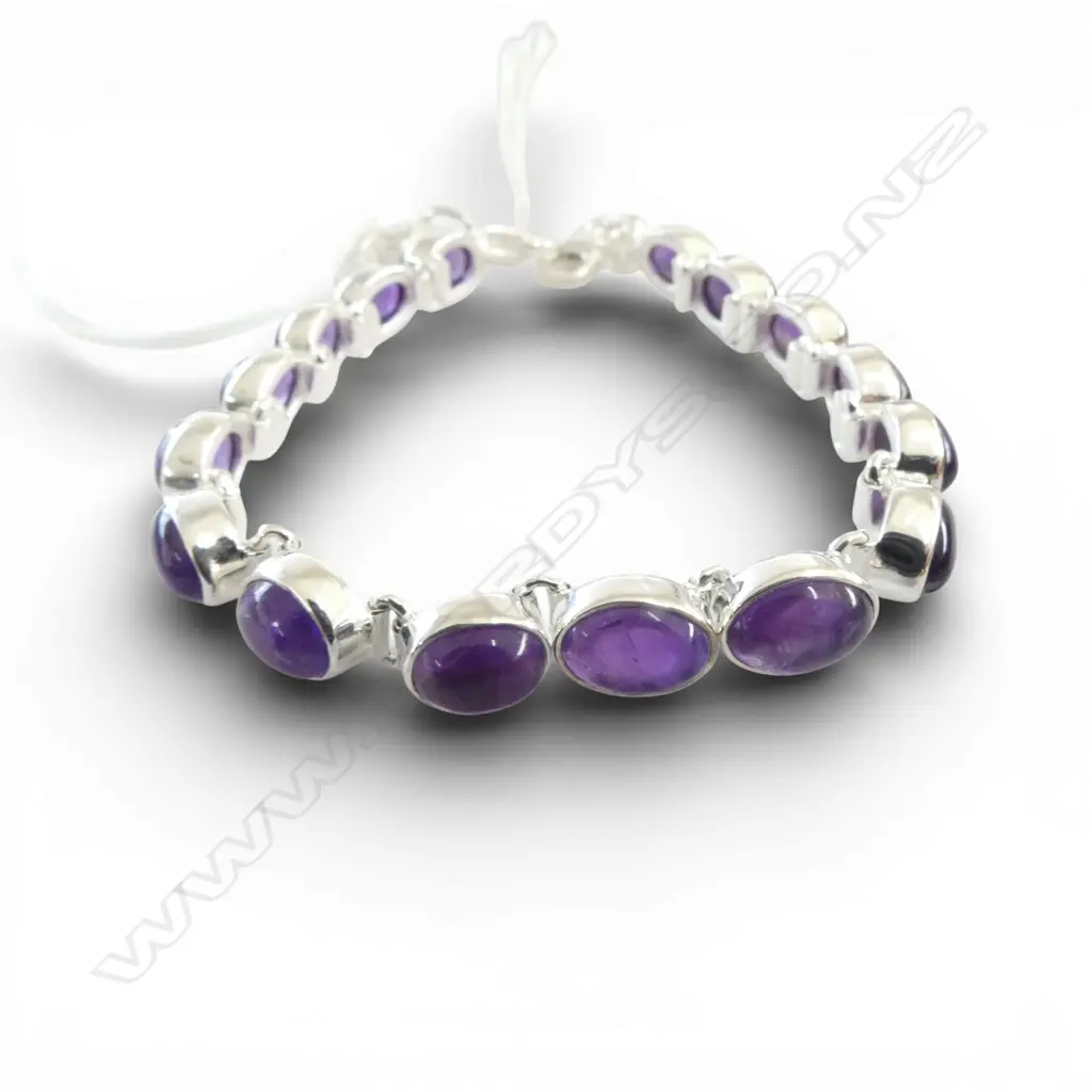 SILVER AMETHYST SET BRACELET Image 1++