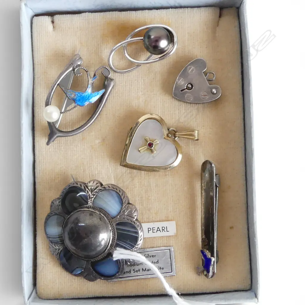COLLECTION SILVER & PLATED BROOCHES & PENDANTS Image 1++