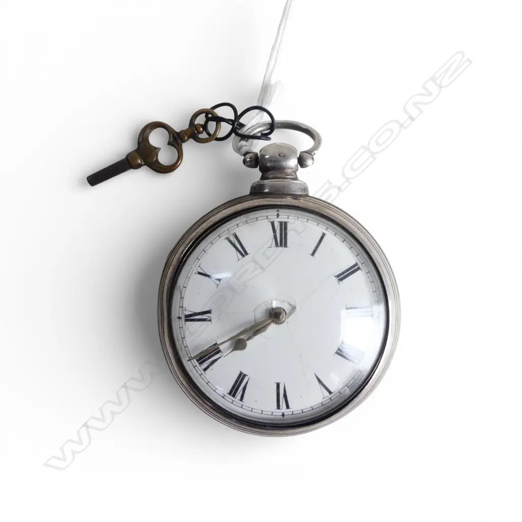 Birmingham 1835 SILVER PAIR CASED POCKET WATCH VERGE by William Helliwell of Leeds #244 Image 1++