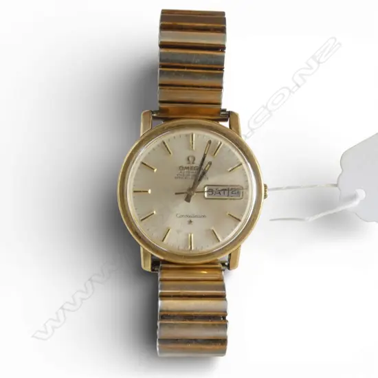 VINTAGE OMEGA GENT'S gold plate CONSTELLATION WRIST WATCH not running