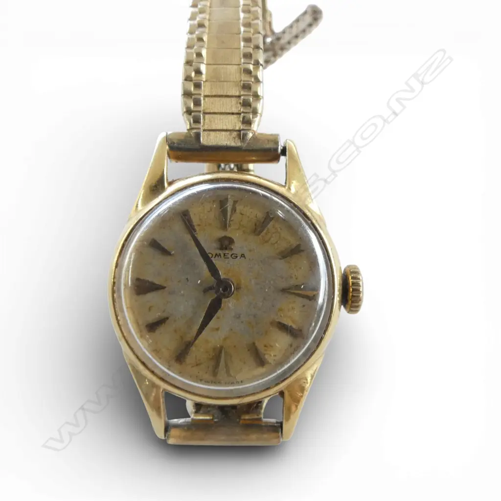  VINTAGE LADIES OMEGA 18CT GOLD CASE COCKTAIL WATCH TW [WITHOUT THE MOVEMENT 12.3G +/-] Image 1++