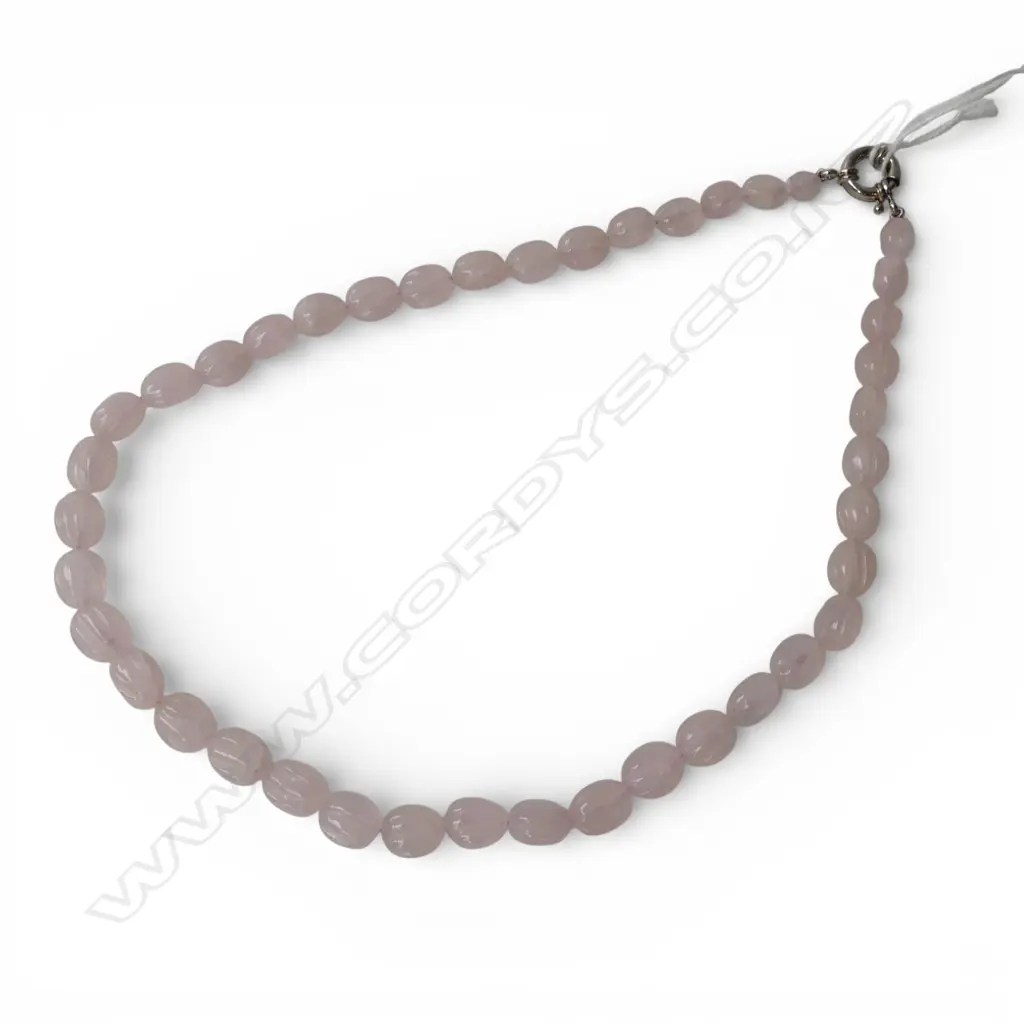 CARVED ROSE QUARTZ NECKLACE Image 1++