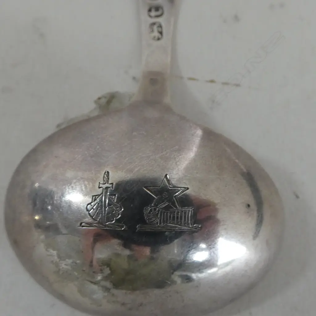 GEORGIAN STG SILVER TEA CADDY SPOON, THOMAS WALLIS II, LONDON 1794, 10.24gms Image 1++