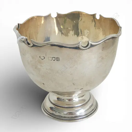 STG SILVER BOWL, LONDON 1913 H.100mm 115mm dia 128gms