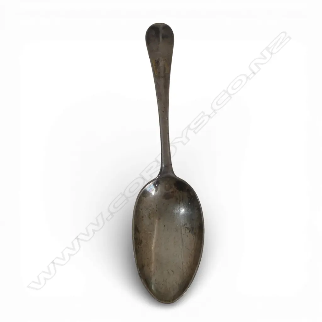 London 1729 SILVER bottom marked rat tail TABLESPOON by Jeremiah King 50gms Image 1++