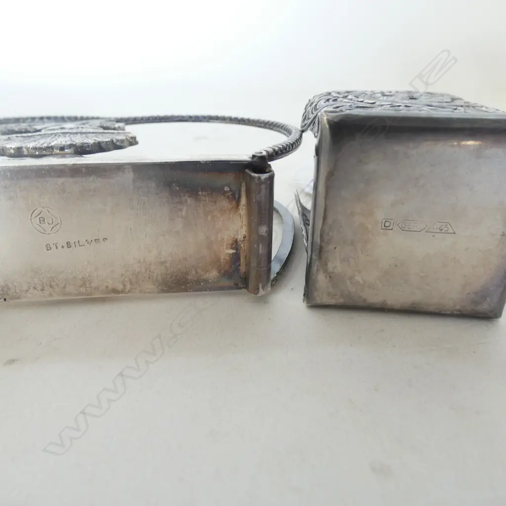 STG SILVER LETTER HOLDER 97gms + EP MATCHBOX HOLDER Image 1++