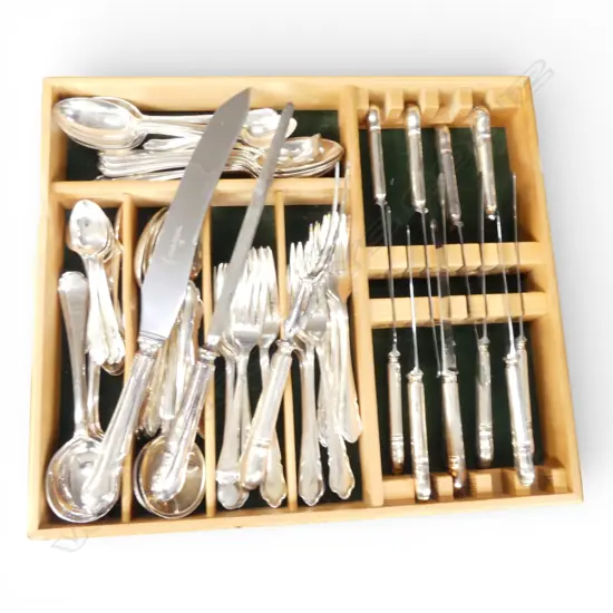 TRAY OF SILVER PLATE CUTLERY