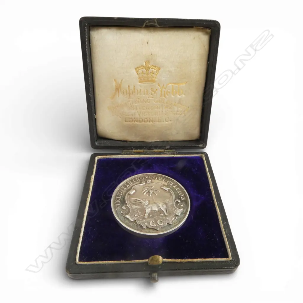 CASED SILVER FIELD FIRING MEDAL, MAPPIN & WEBB, BIRM.1906, 15.35gm Image 1++