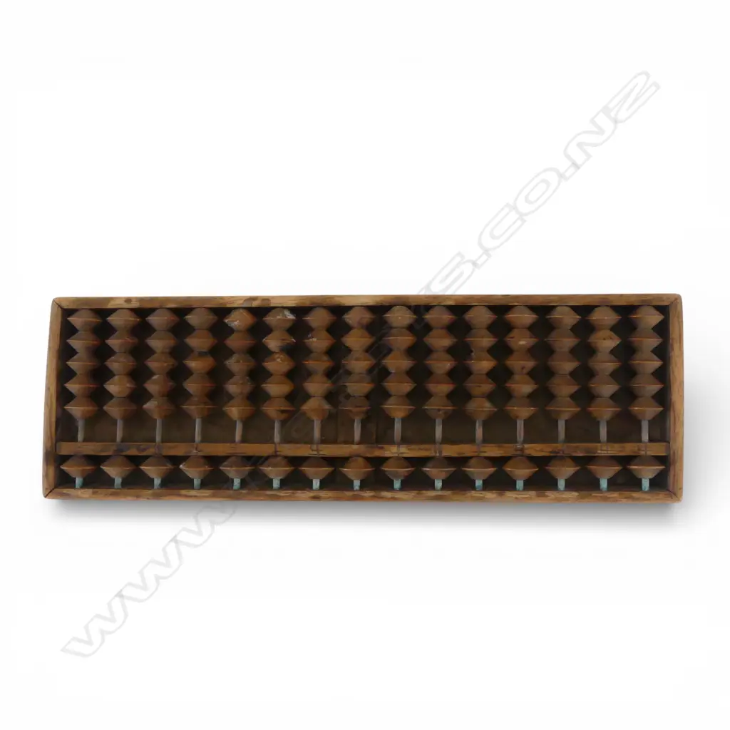 VINTAGE JAPANESE SOROBAN ABACUS, Japanese script on back  Image 1++