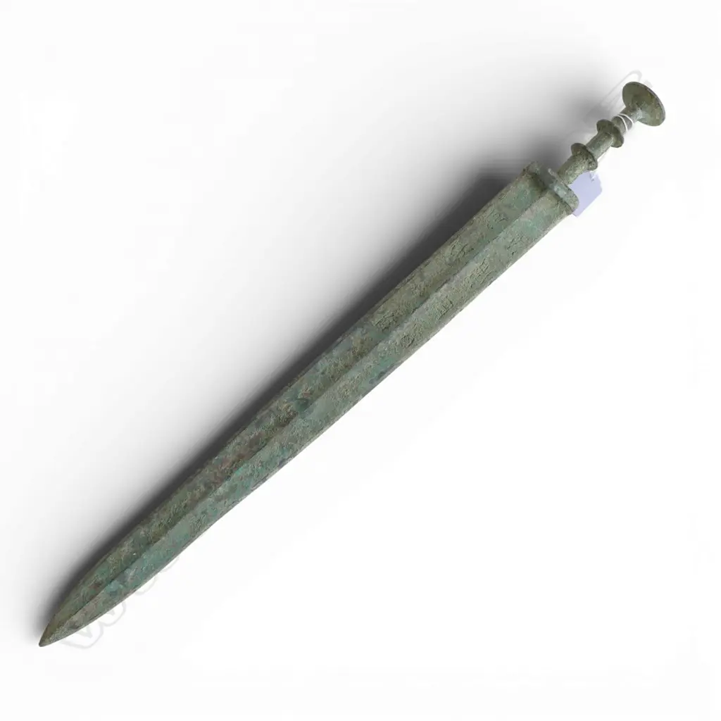 ORIENTAL ARCHAIC STYLE BRONZE SWORD BLADE / DAGGER L.560mm, BOXED Image 1++