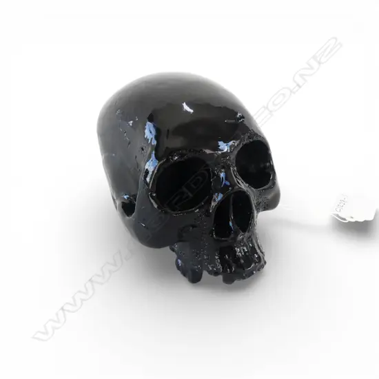 BLK CERAMIC SKULL, H.90 x 120mm, Japanese stamp