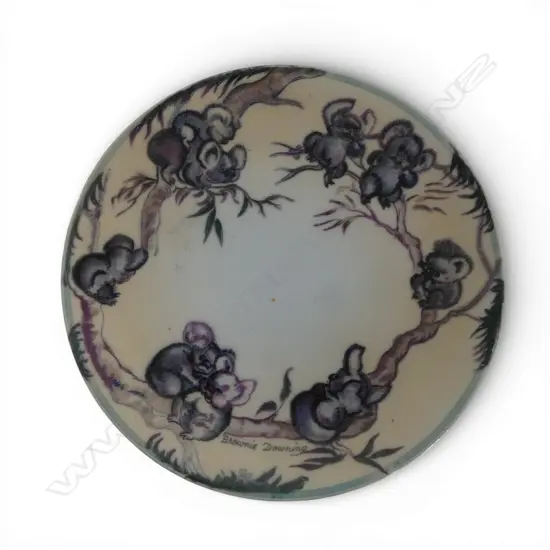 AUS. BROWNIE DOWNING KOALA WALL PLATE Dia.155mm