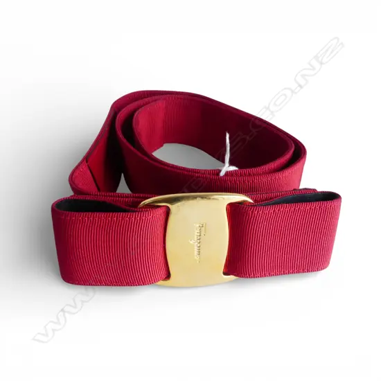 FERRAGAMO RED FABRIC BELT - MADE IN ITALY L.780-750mm WAIST