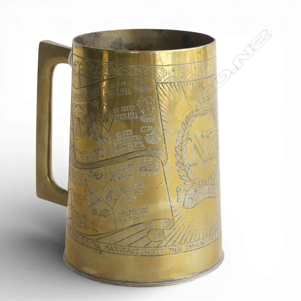  BRASS TRENCH ART MUG Image 1++