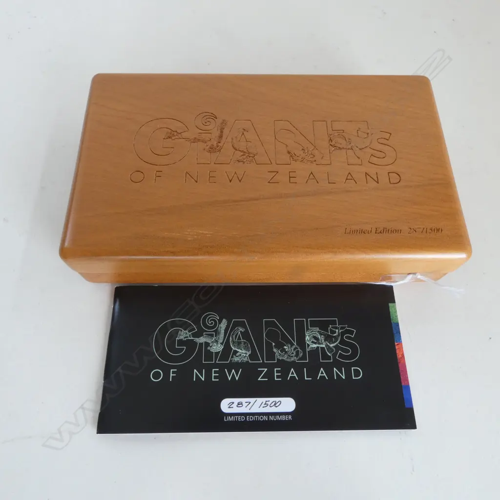 2009 GIANTS OF NEW ZEALAND 5 oz .999 SILVER COIN PROOF SET Ed. 287/1500 (5oz TOTAL WEIGHT) Image 1++