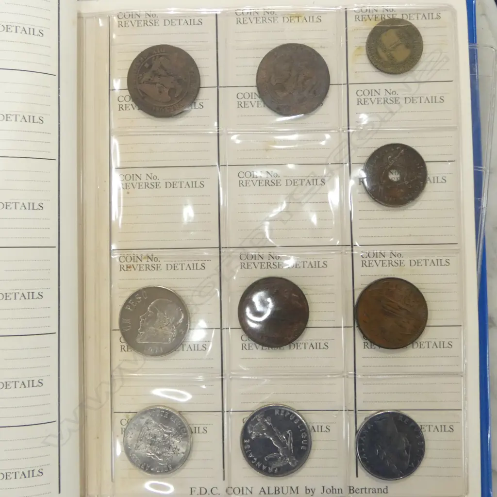 2 COIN ALBUMS; FIJI, N.Z., SOUTH AFRICA, NETHERLANDS, etc Image 1++