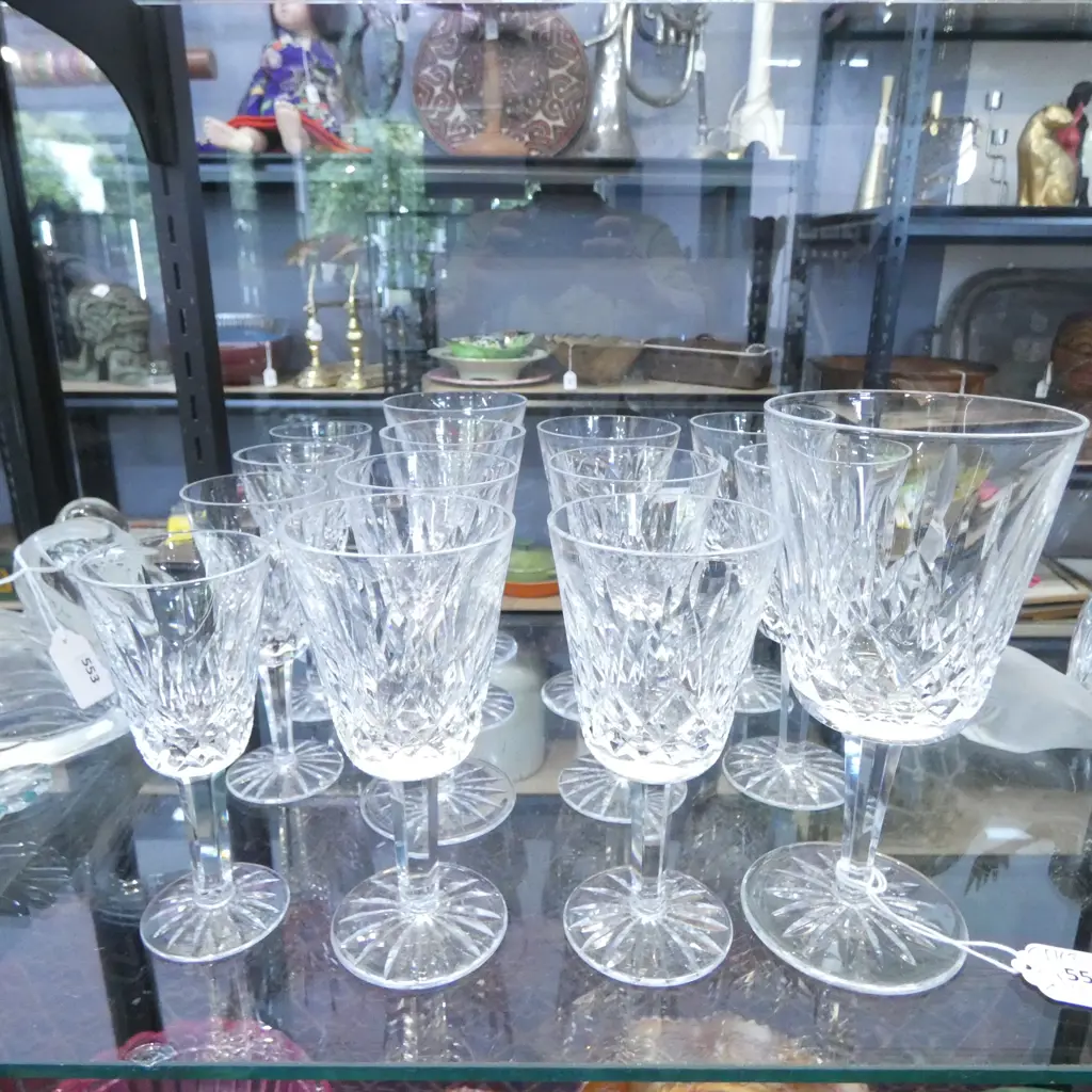 ASST. WATERFORD LONG STEM CRYSTAL GLASSES Image 1++