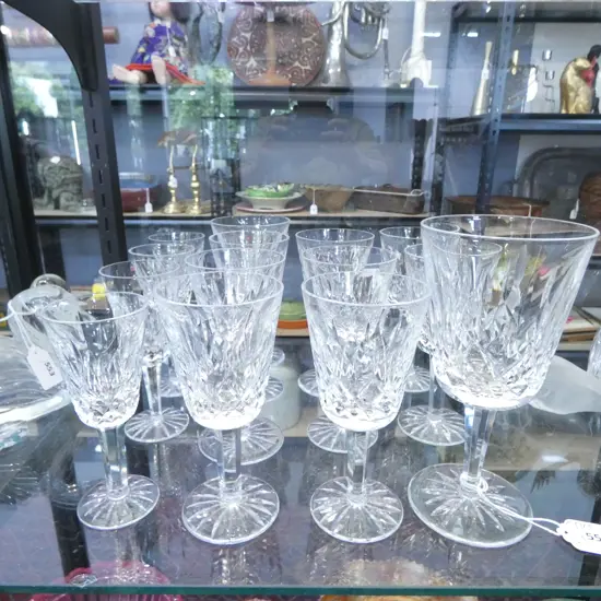 ASST. WATERFORD LONG STEM CRYSTAL GLASSES