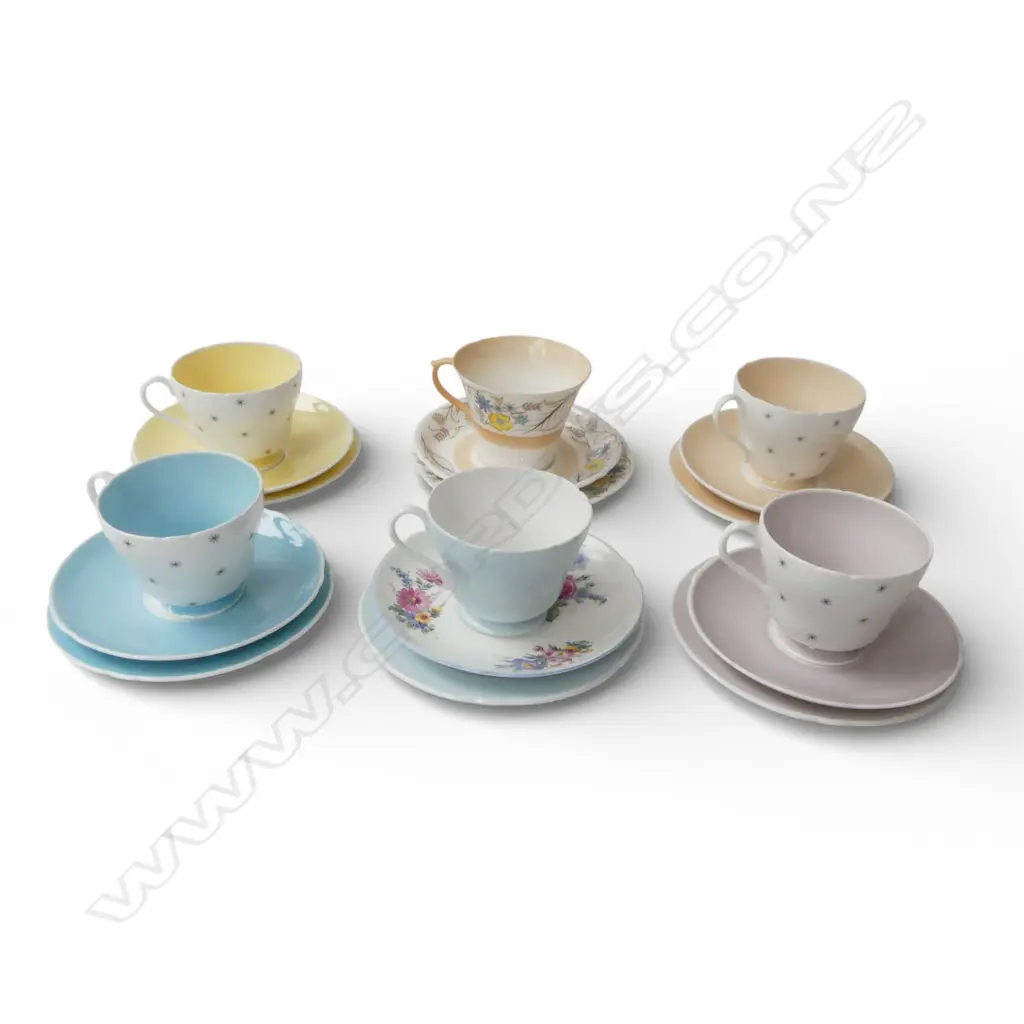 6 SHELLEY CHINA CSP SETS MIXED PATS Image 1++