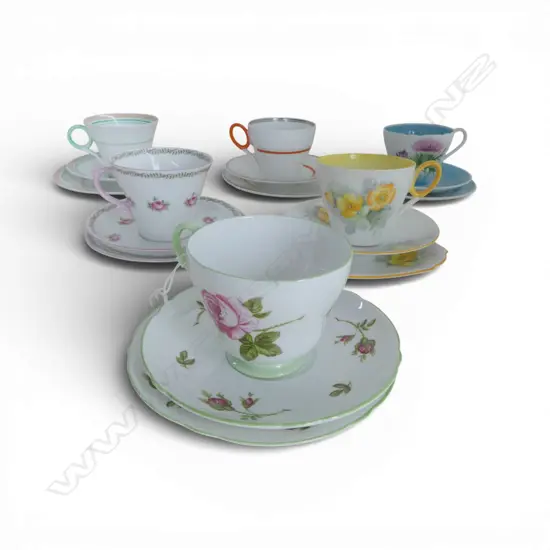 6 SHELLEY CHINA CSPS MIXED PATS