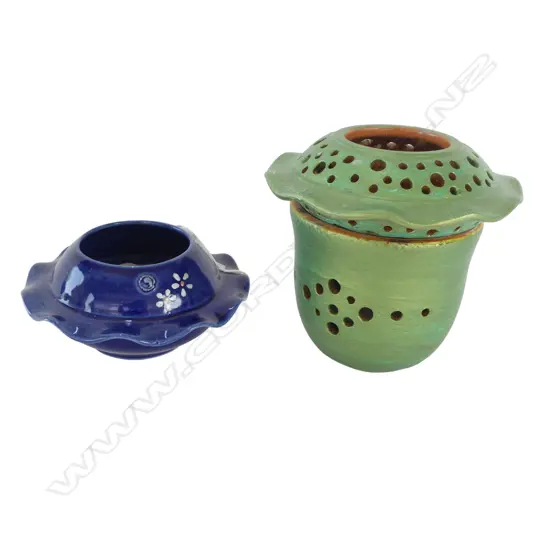 2 KEUM SUN LEE CERAMIC TEALIGHT HOLDERS 