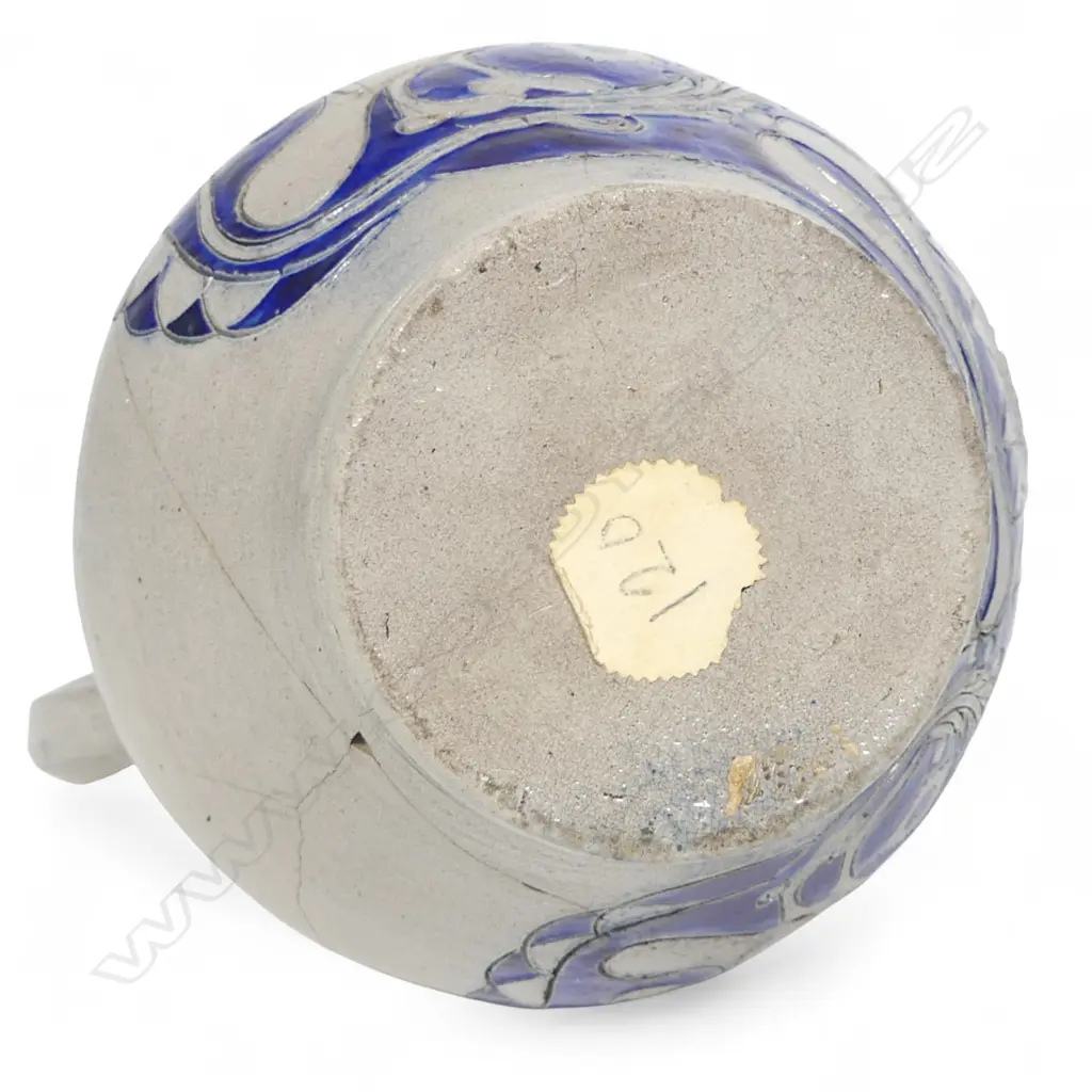 RARE early 18thC  'GR' (Geo. 1 or II) WESTERWALD JUG salt glazed stoneware. Extensively damaged & restored. H.215mm Image 1++