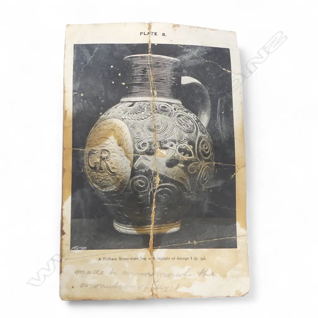 RARE early 18thC  'GR' (Geo. 1 or II) WESTERWALD JUG salt glazed stoneware. Extensively damaged & restored. H.215mm Image 1++