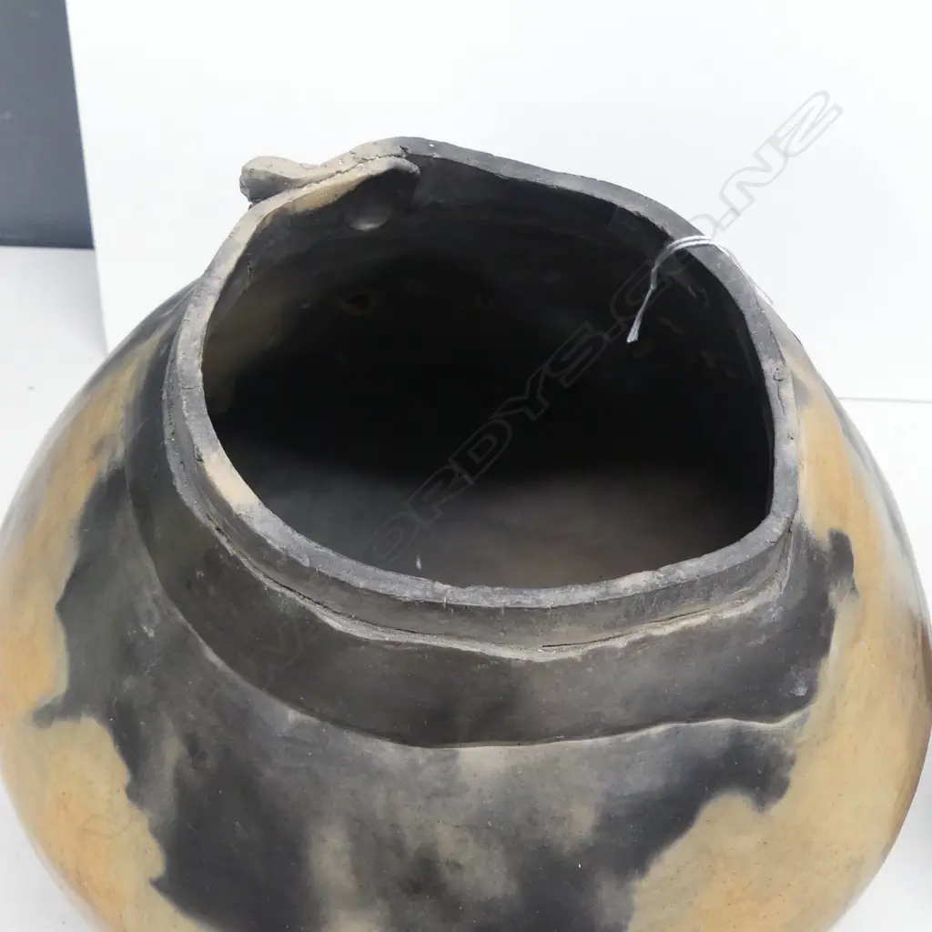 LG RAKU FIRED POT H.290mm + RAKU ORB Image 1++