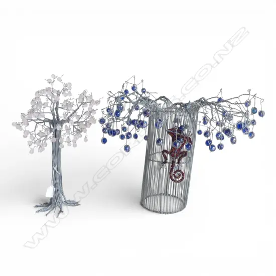 2 METAL WIRE GEM TREES H.430mm