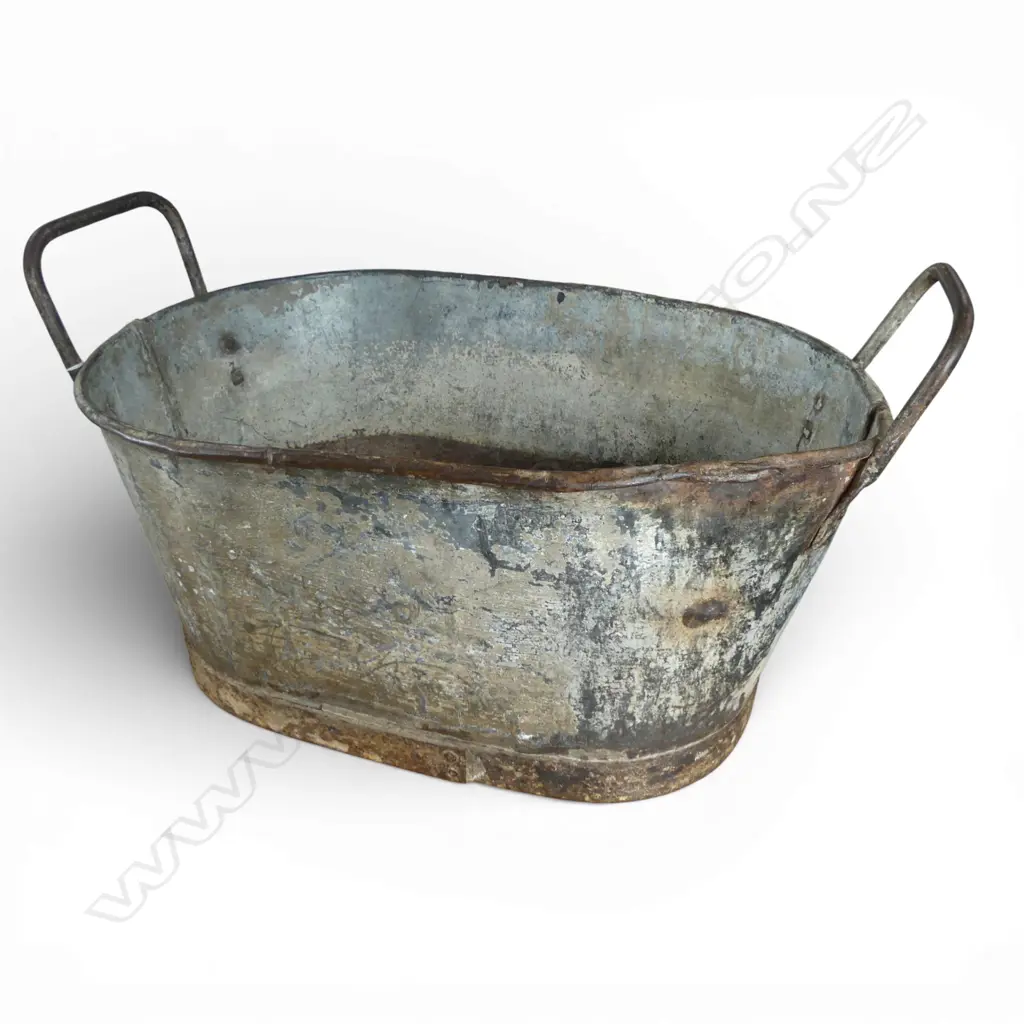 LG VINTAGE FRENCH INDUSTRIAL STYLE METAL TUB W.670mm Image 1++