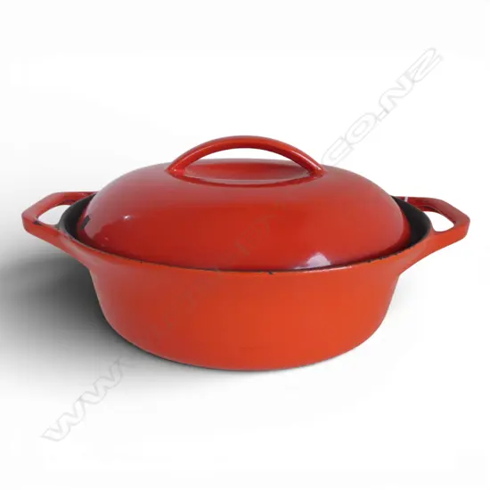 WATERFORD IRELAND CAST IRON & RED ENAMEL OVEN W.300mm...