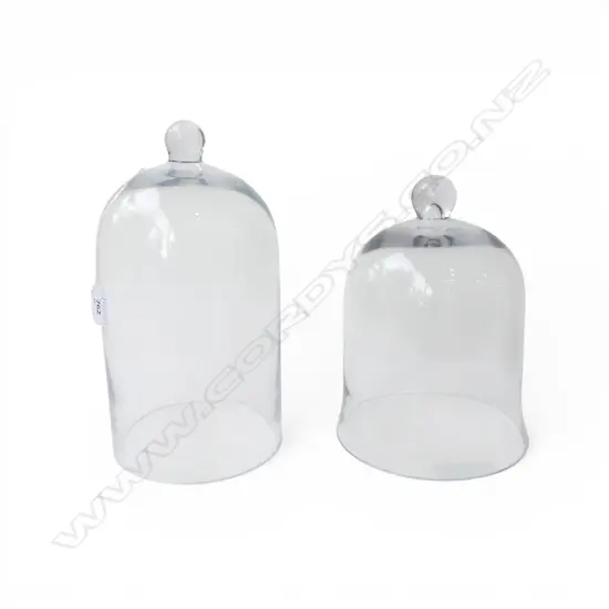 2 GLASS DOMES H.290, 245mm