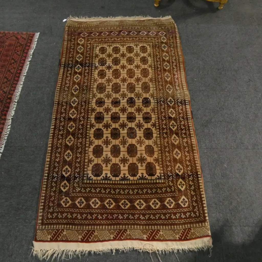 HAND KNOTTED WOOL PILE RUG 1900x1050mm Image 1++