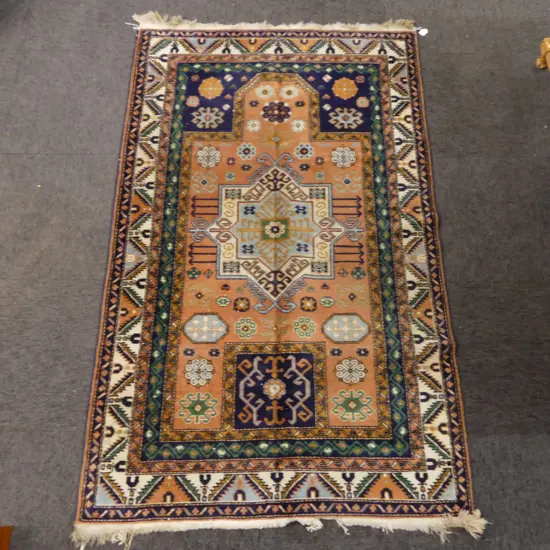 HAND KNOTTED WOOL PILE RUG 1900x1160mm