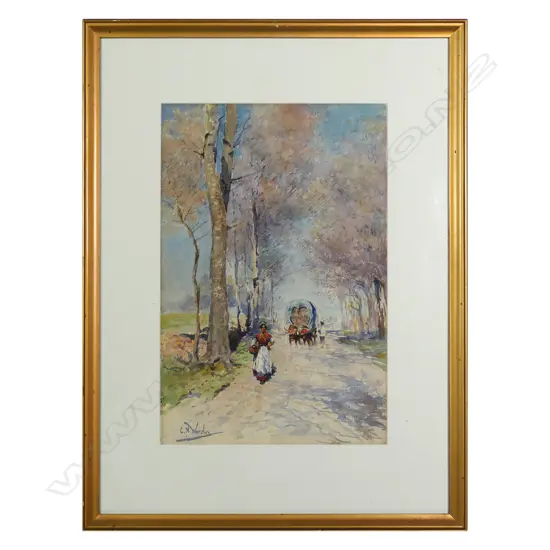C.N. WORSLEY 'A SPRING MORNING, SPAIN', WATERCOLOUR, SIGNED 440 x 290mm
