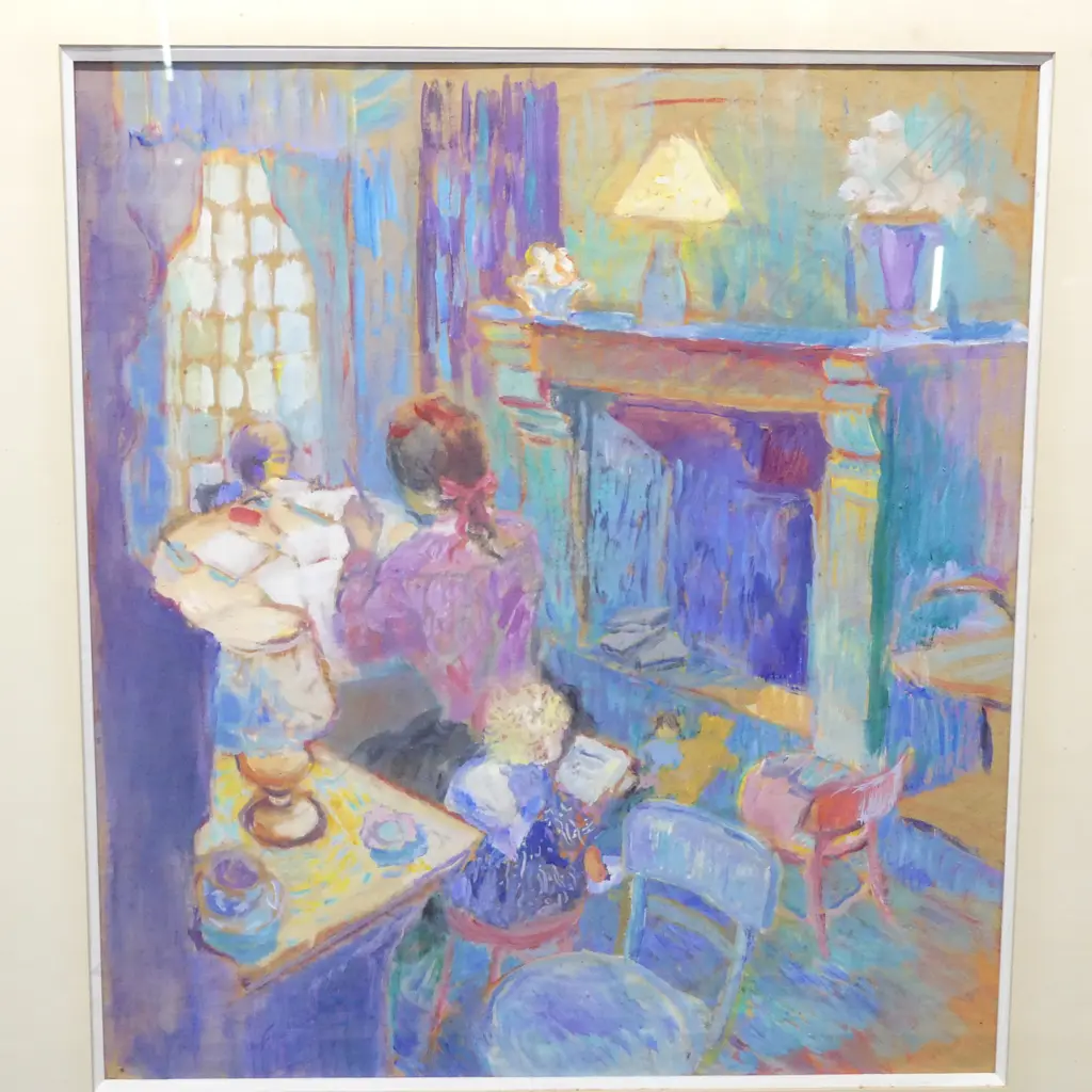 FRAMED SIGNED ACRYLIC ON BOARD,IMPRESSIONIST STYLE,  550 X490MM Image 1++