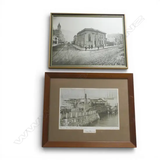 2 HISTORICAL PHOTOGRAPHS; WELLINGTON & NORTHCOTE WHARF 355x480mm