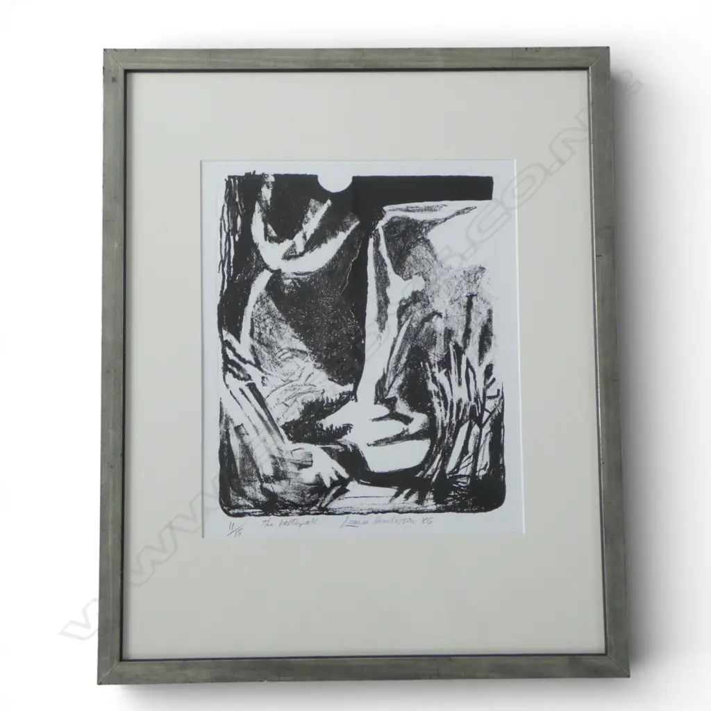 LOUISE HENDERSON, 'THE WATERFALL', LITHOGRAPH ED. 11/15, 290 X 230MM Image 1++