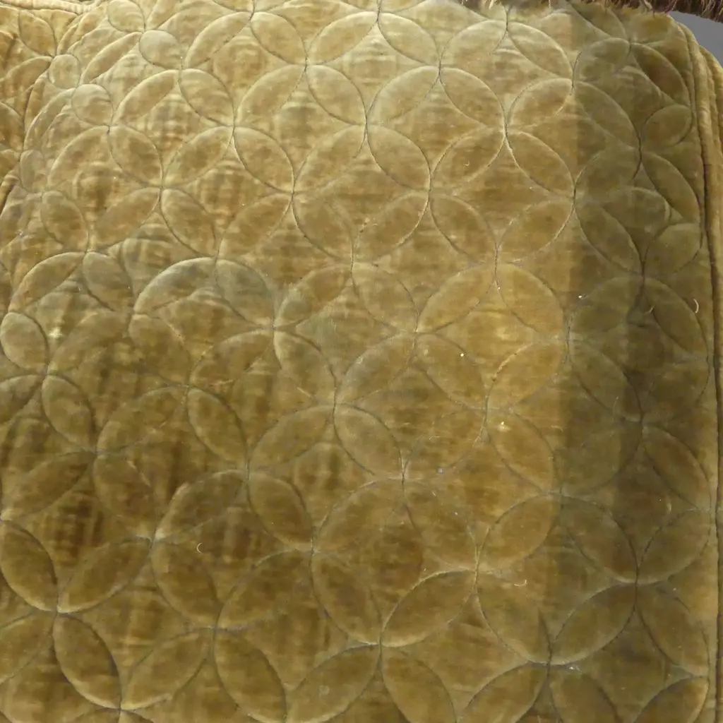 JACOBEAN STYLE SETTEE SOFA IN TAN VELVET 1380x750x1200mm Image 1++