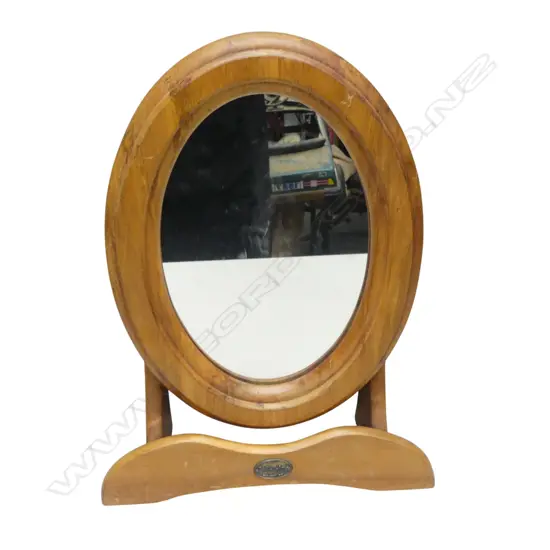 WOODEN TABLE TOP MIRROR H.525mm