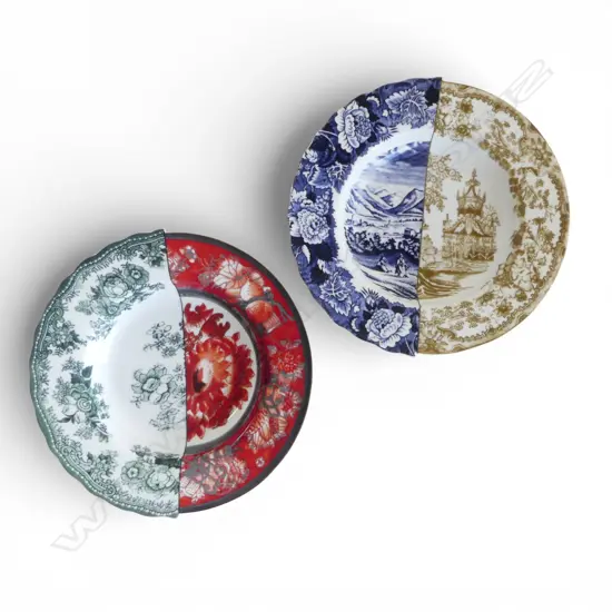 TWO SELETTI 'CTRLZAK' HYBRID BOWLS Dia.250mm