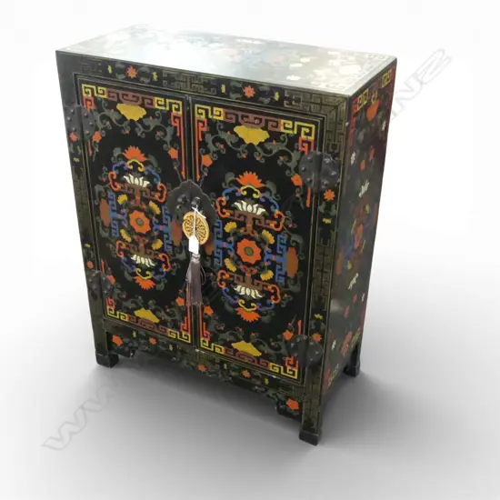 CHINOISERIE CABINET w. PROVENANCE 595x285x770mm