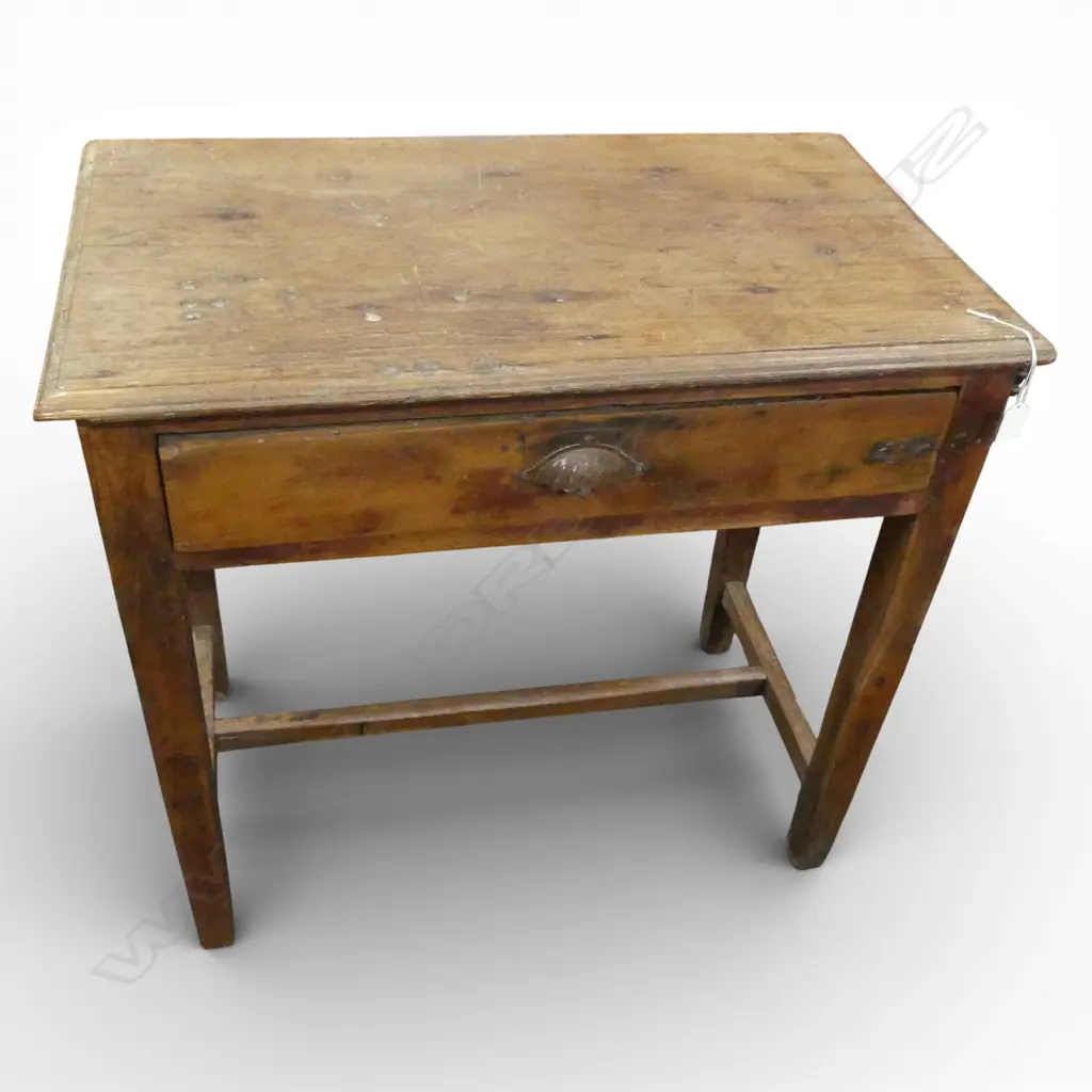 RUSTIC WOODEN TABLE w. 1 DRAWER 760x435x715mm Image 1++