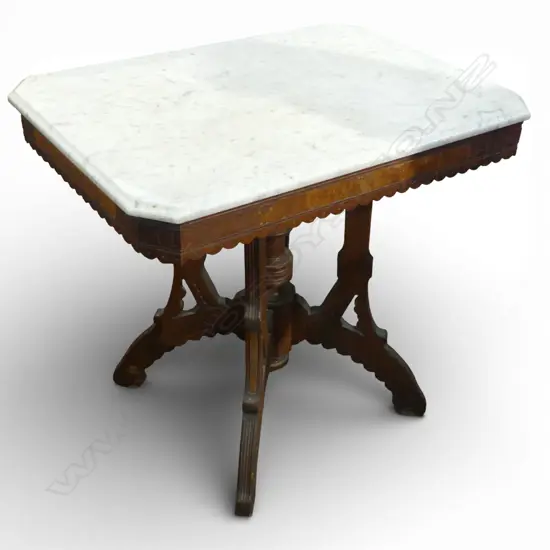 MARBLE TOP TABLE 820x590mm