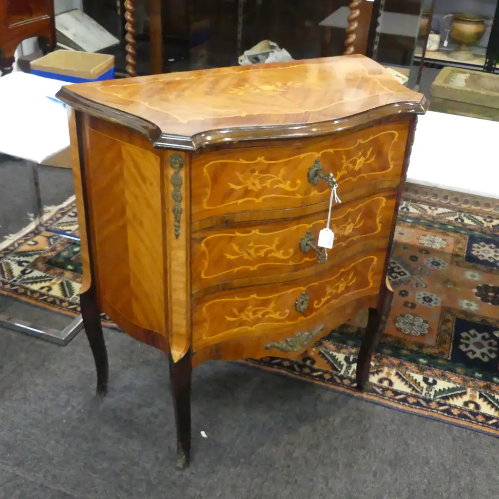 FRENCH STYLE BEDSIDE DRAWERS 680x340x710mm Image 1++