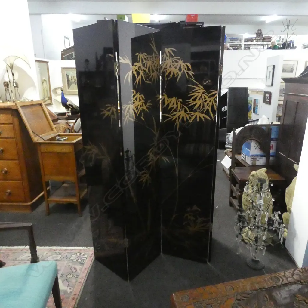 4 PANEL ORIENTAL SCREEN 1830x410mm EACH PANEL Image 1++